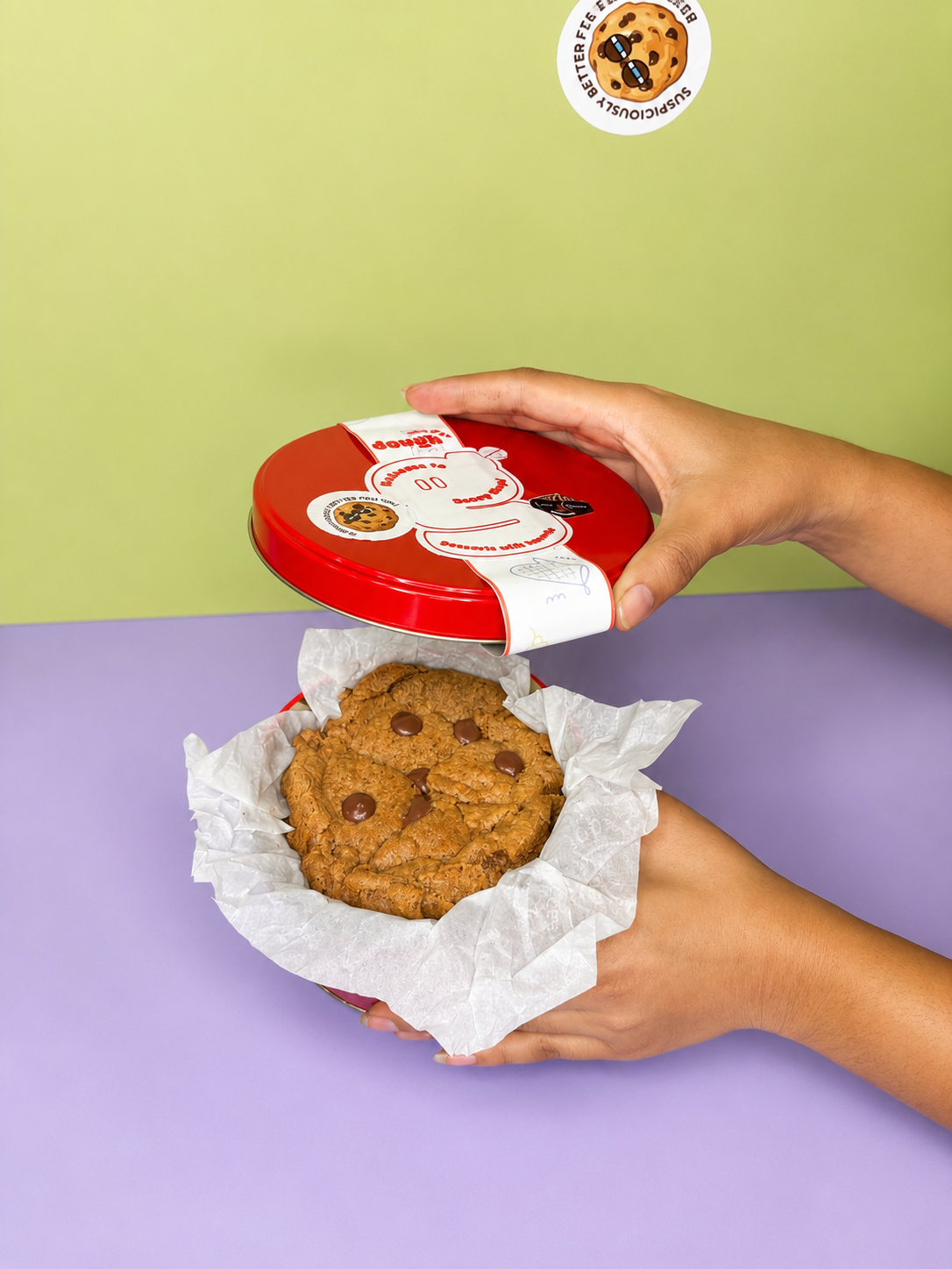 Chocolate Hazelnut Crunch Molten Cookie Tin